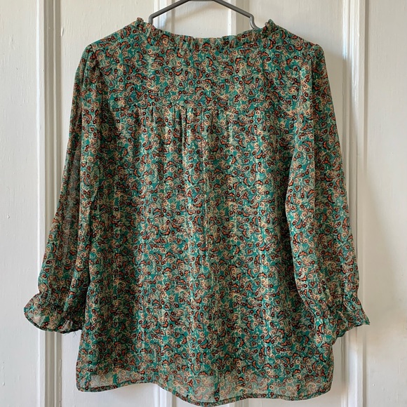 Green patterned blouse - Picture 2 of 2